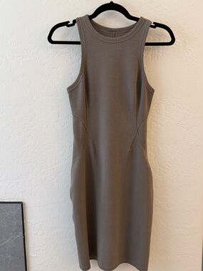Lululemon ribbed softstreeme slim fit tank top dress (nomad color)